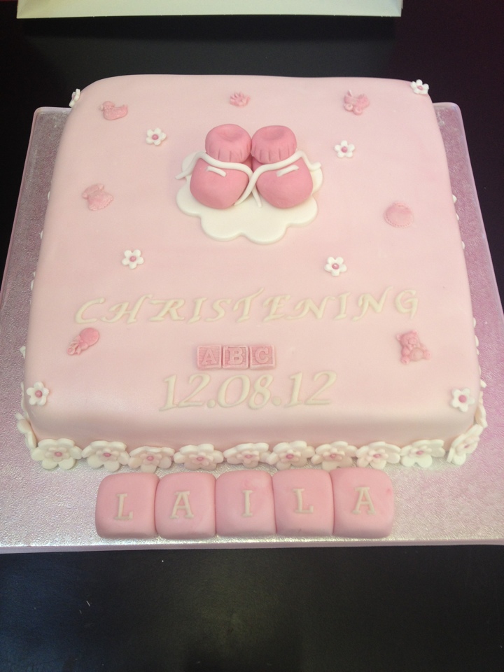 Girl Baptism Cake