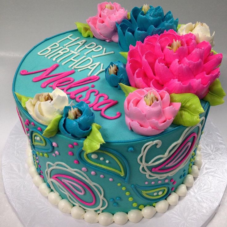 Girl Buttercream Birthday Cake Designs