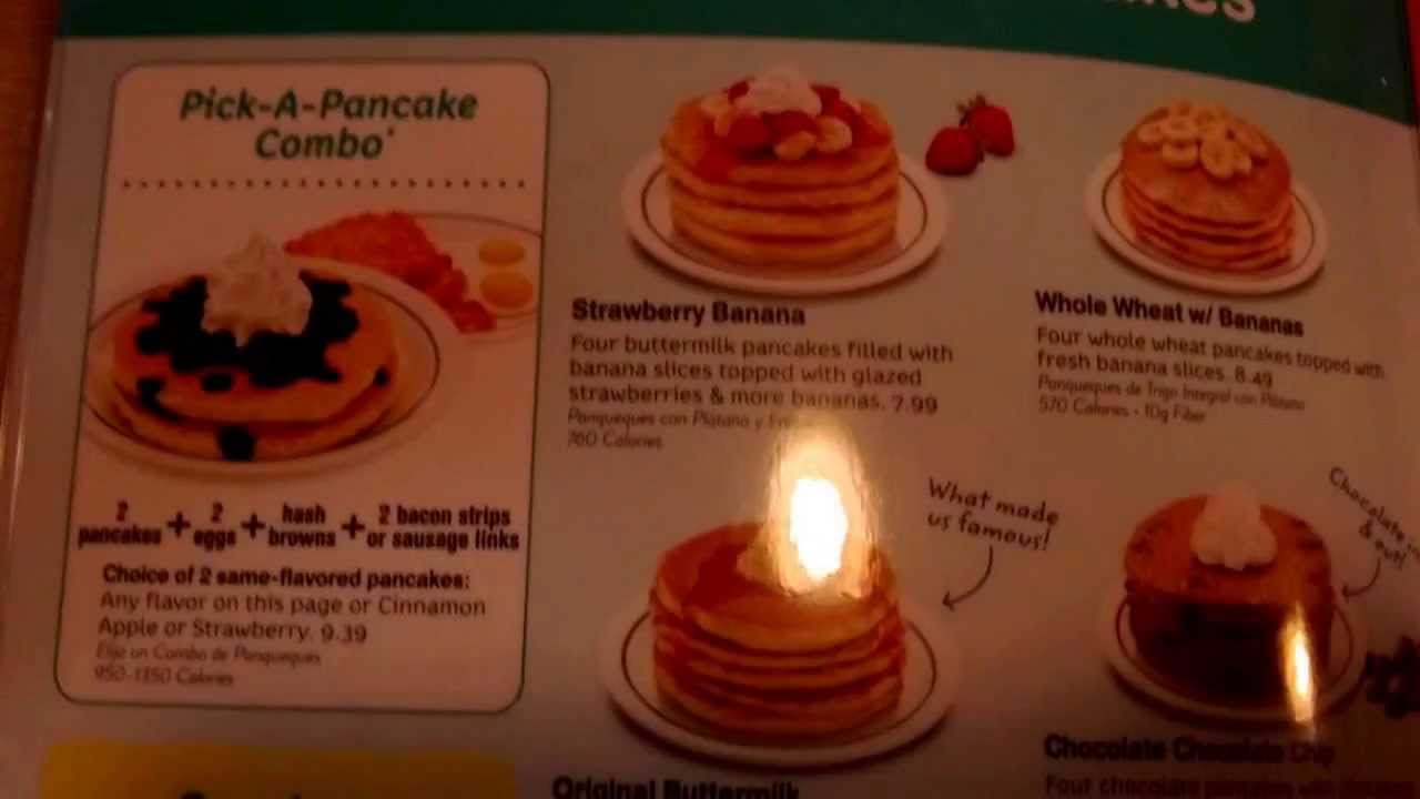 Ihop Restaurant Breakfast Menu