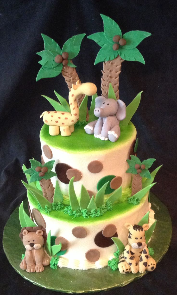 Jungle Theme Baby Shower Cake