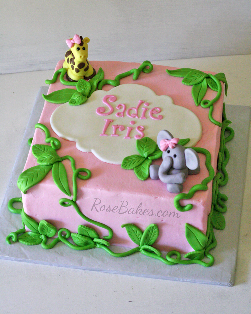 Jungle Theme Baby Shower Cake