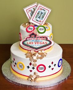 Las Vegas Themed Wedding Cake