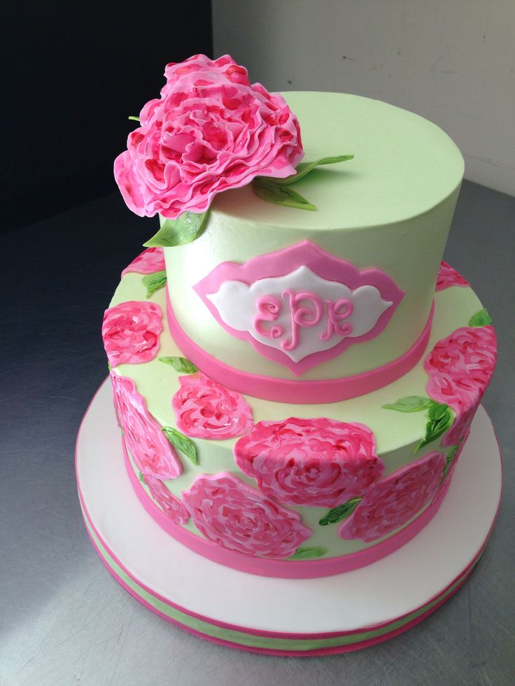 Lily Pulitzer Birthday Cake