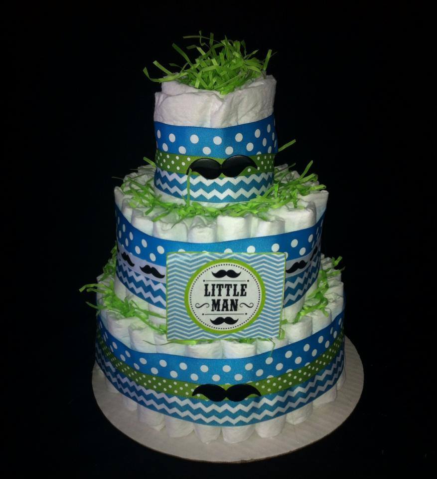 Little Man Diaper Shower Cake