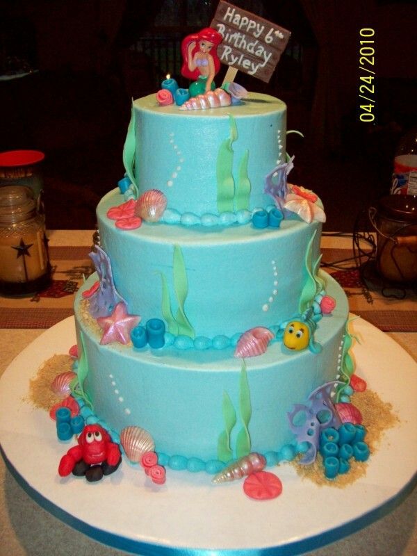 8 Photos of Little Mermaid Buttercream Cakes