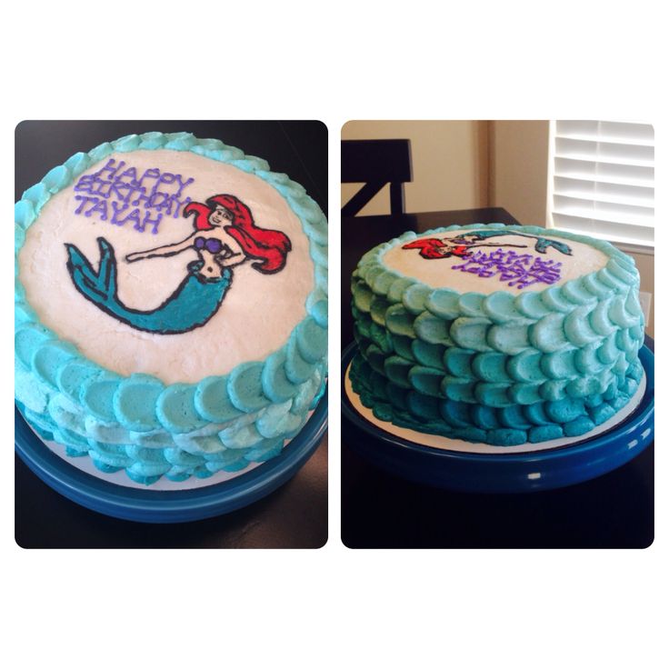 Little Mermaid Buttercream Cake