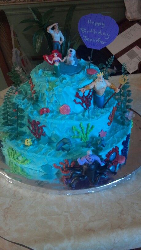 Little Mermaid Buttercream Cake