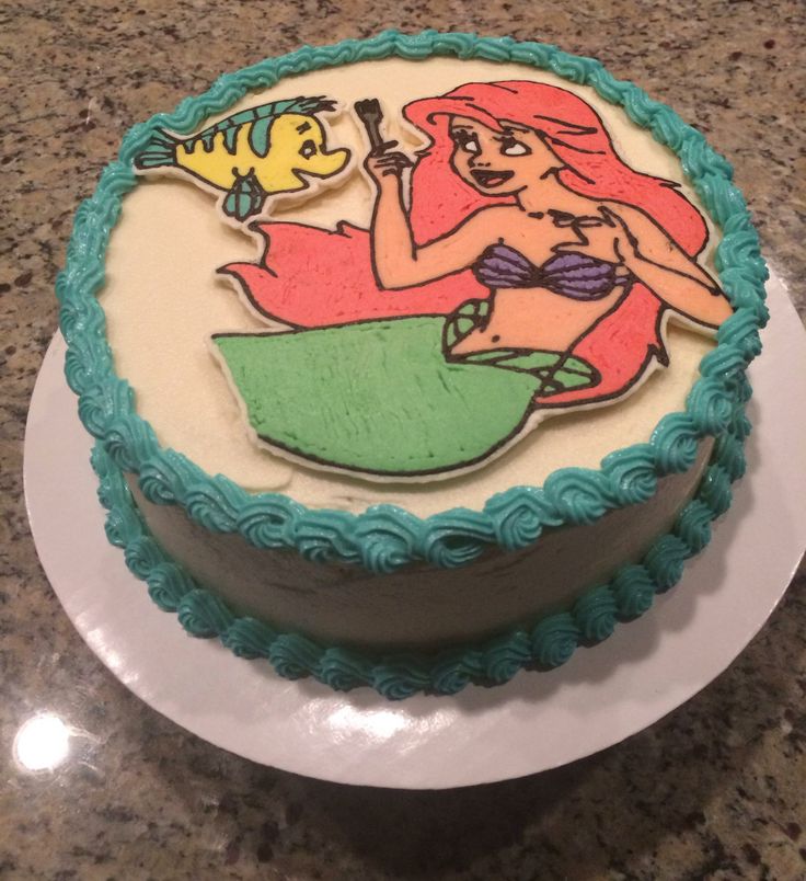 Little Mermaid Buttercream Cake