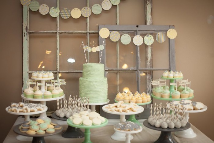 Mint and Grey Baby Shower