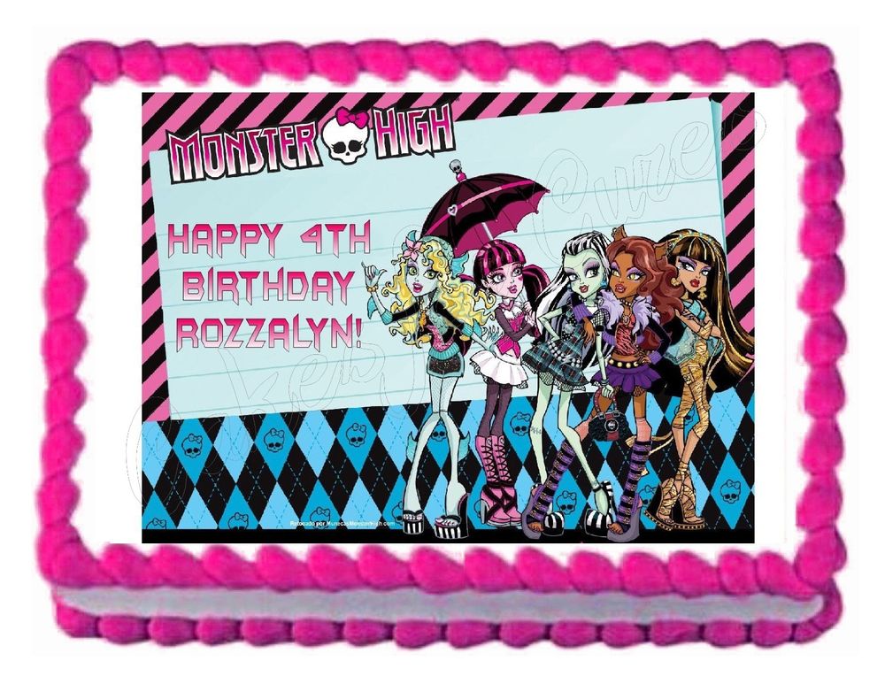 Monster High Edible Cake Decorations