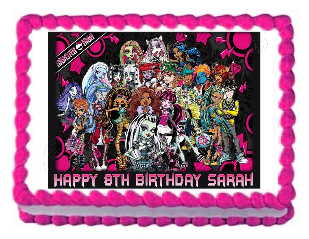 Monster High Edible Cake Toppers