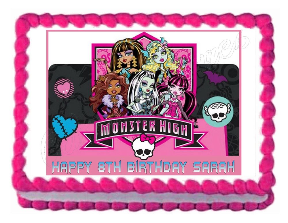 Monster High Edible Cake Toppers