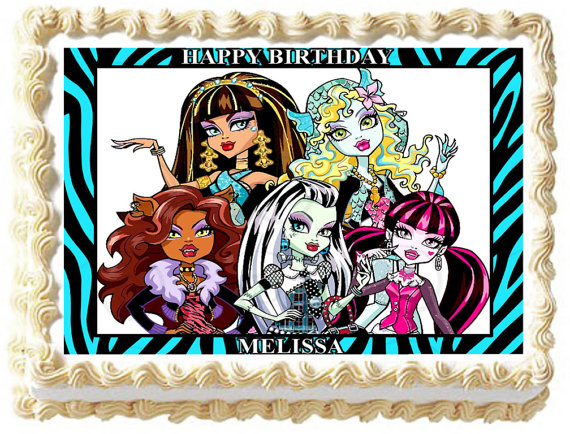 Monster High Edible Cake Toppers