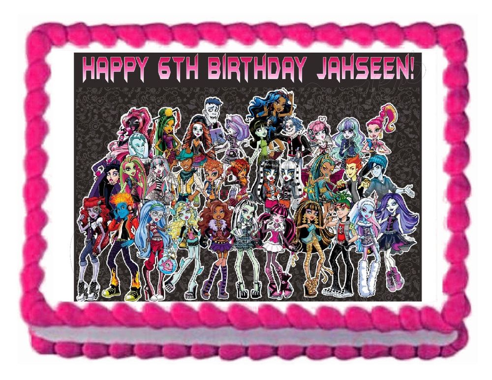 Monster High Edible Cake Toppers