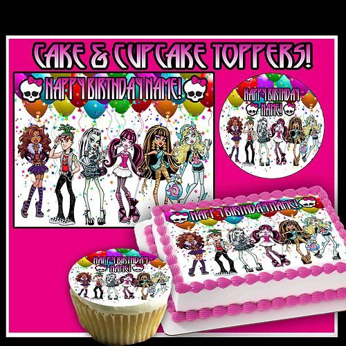 Monster High Edible Cake Toppers