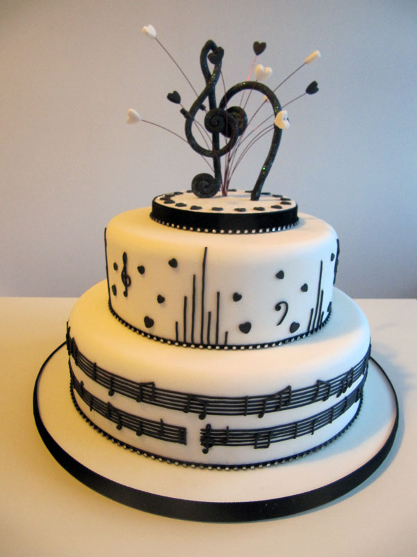 Music Themed Wedding Cake