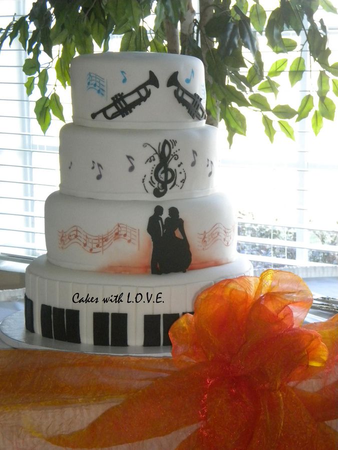 Music Themed Wedding Cake