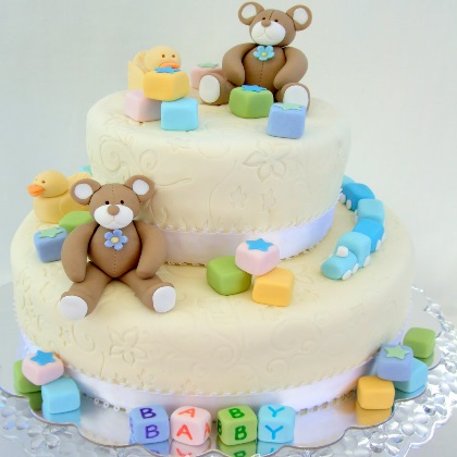 Neutral Baby Shower Cake