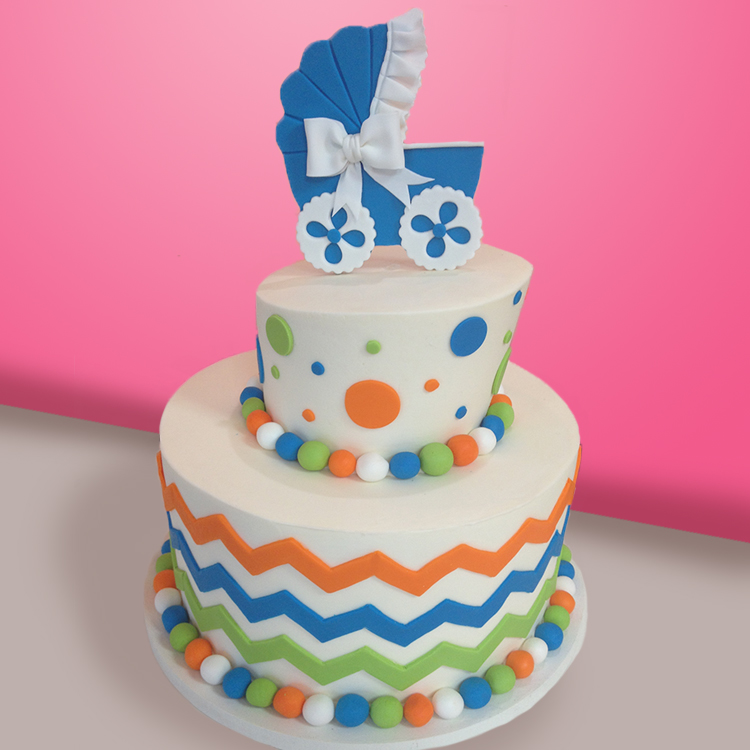 Neutral Baby Shower Cake