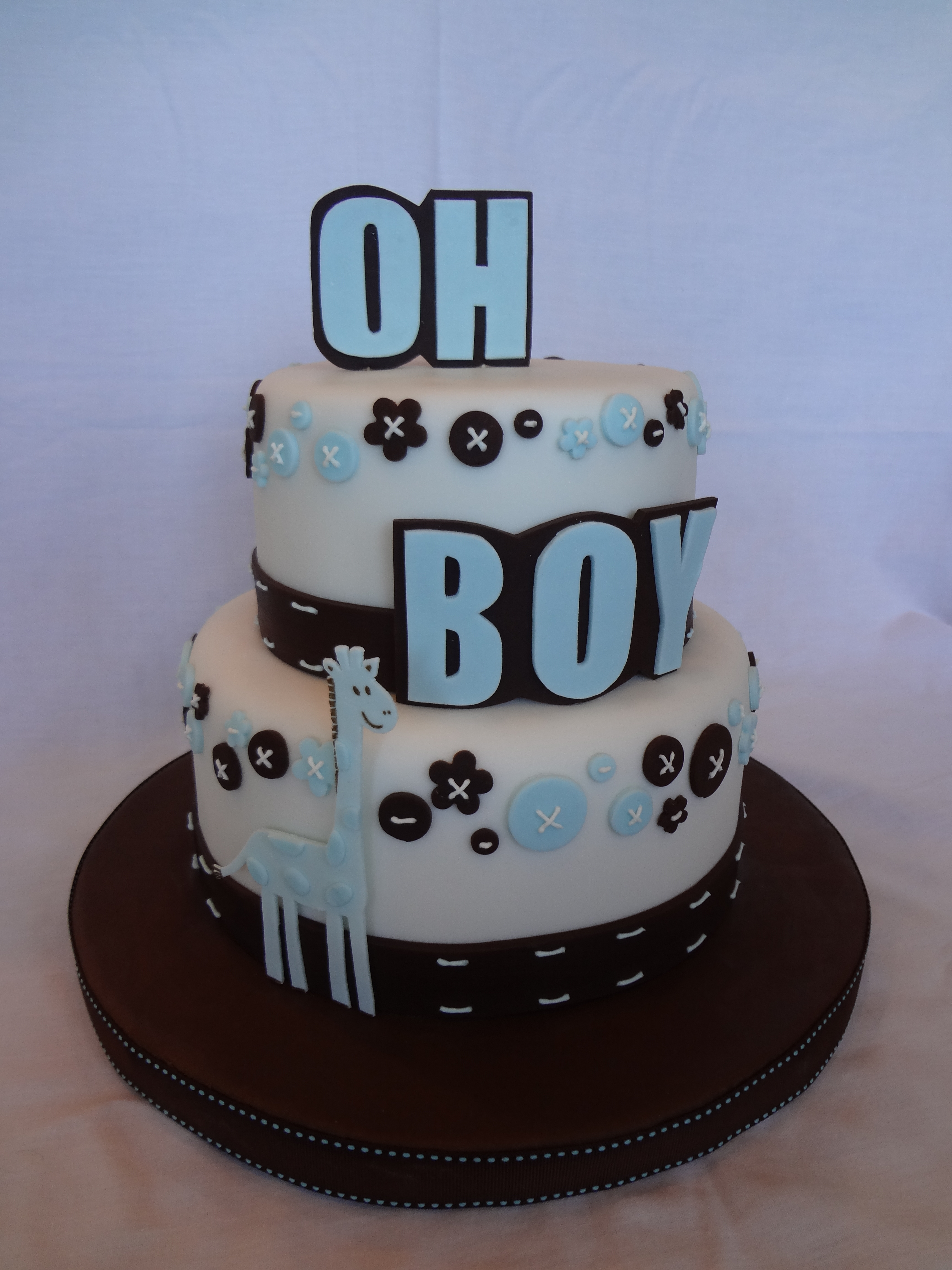 OH Boy Baby Shower Cake