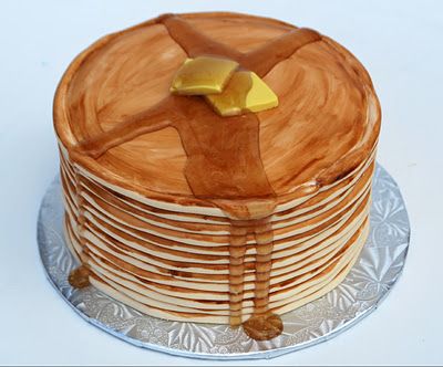 Pancake Stack Birthday Cake