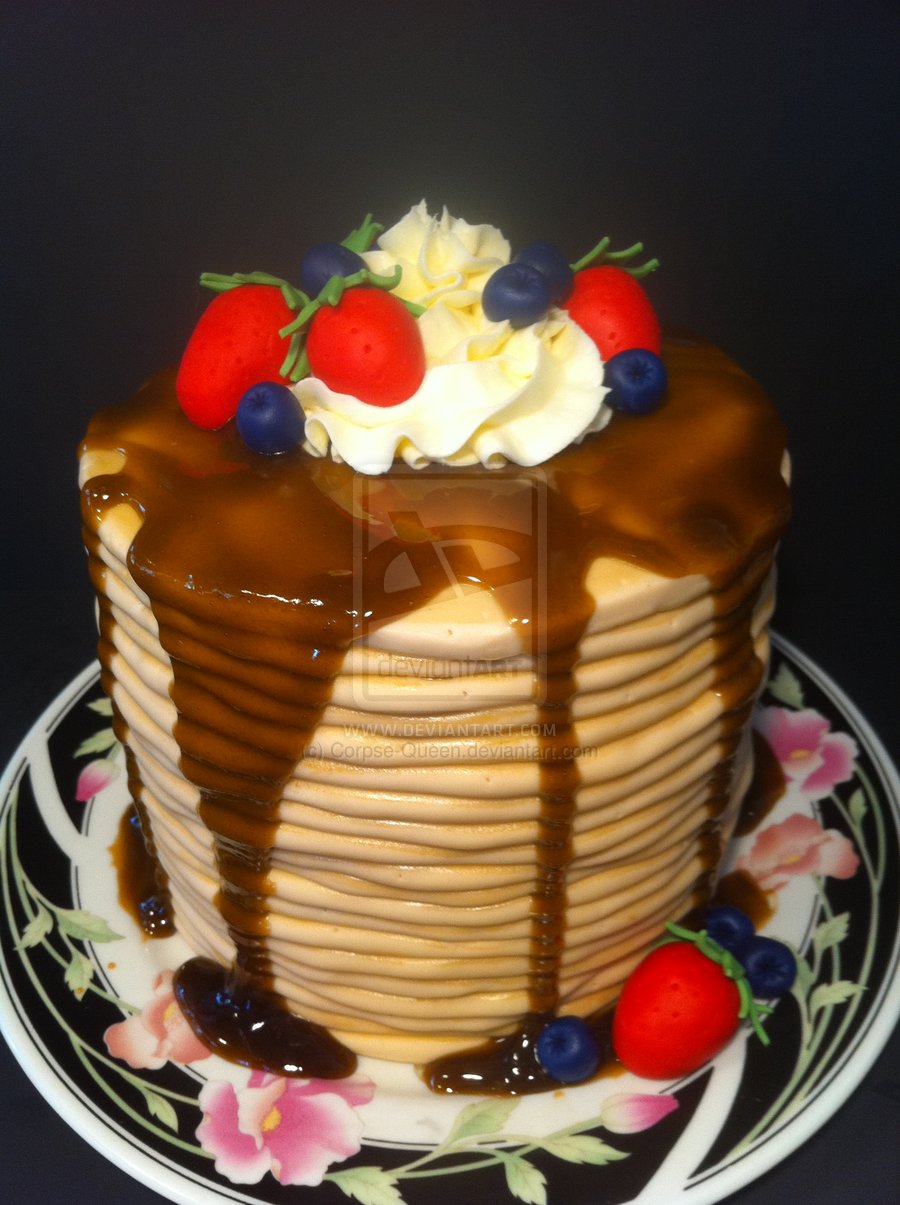 Pancake Stack Birthday Cake