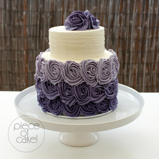 Purple Buttercream Wedding Cake