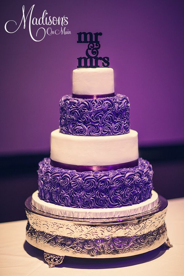 Purple Buttercream Wedding Cake