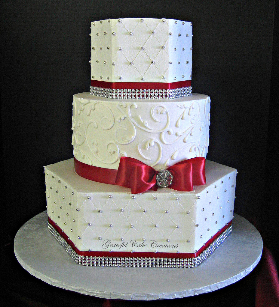 7 Photos of Red Wedding Cakes Buttercream