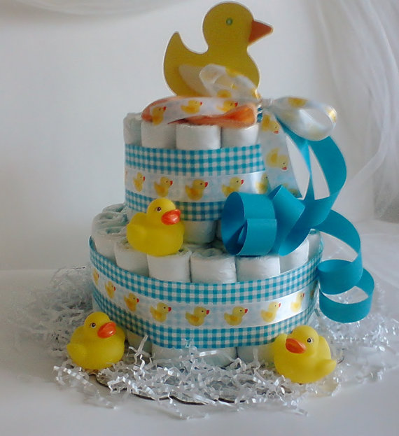 Rubber Duck Baby Shower Diaper Cake