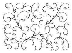 Scroll Patterns for Cakes Template