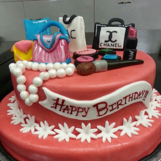 Shopping Theme Birthday Cake