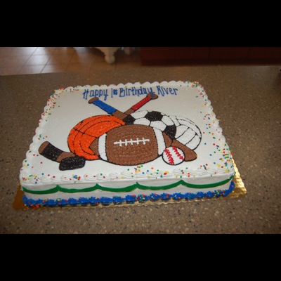 Sports Theme Sheet Cake Idea