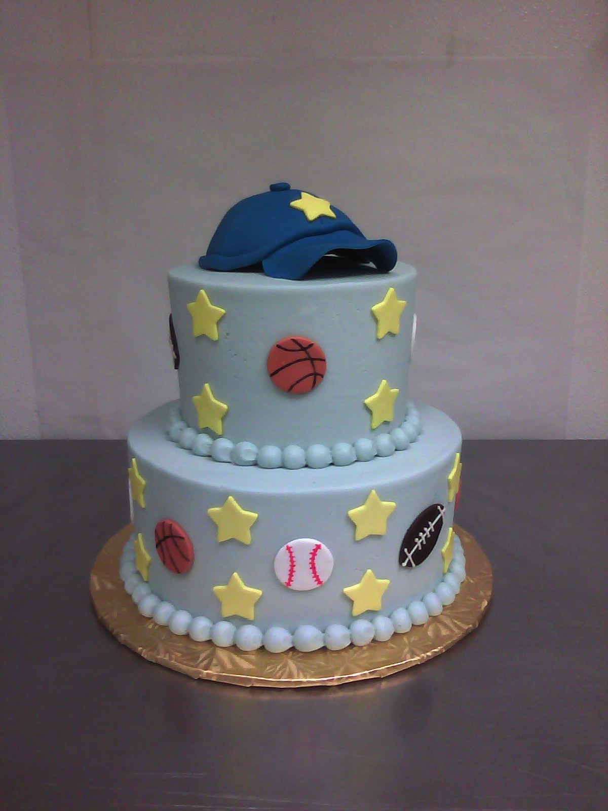 Sports Themed Baby Shower Cake