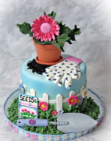 Spring Flower Garden Cake