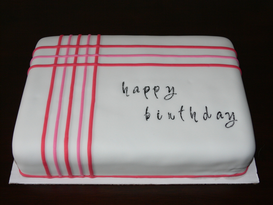 Striped Birthday Cake