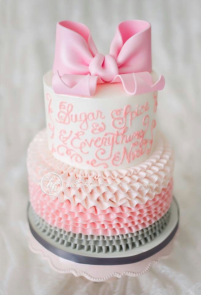 Sugar and Spice Baby Girl Cake