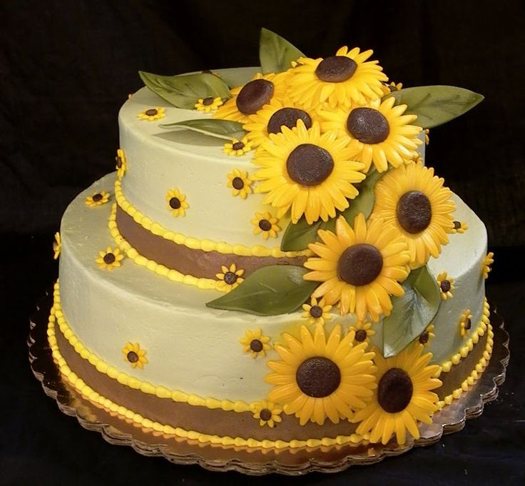 Sunflower Wedding Cake