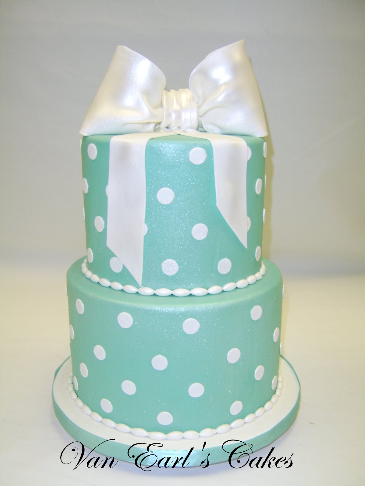 Tiffany Blue Bridal Shower Cake