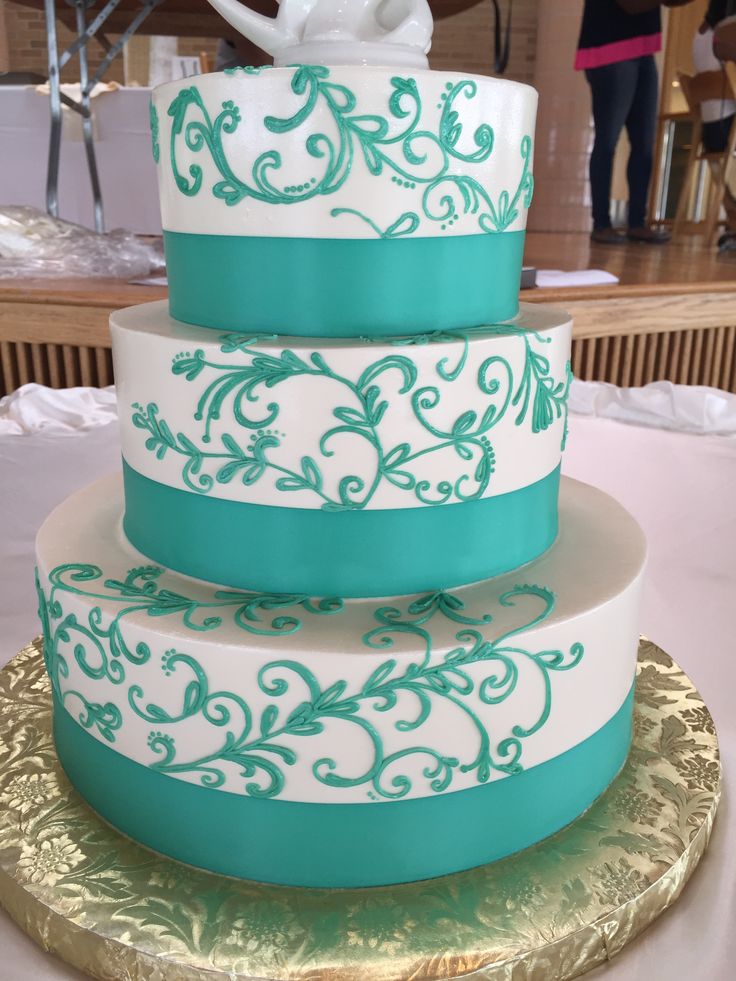 Tiffany Blue Wedding Cake