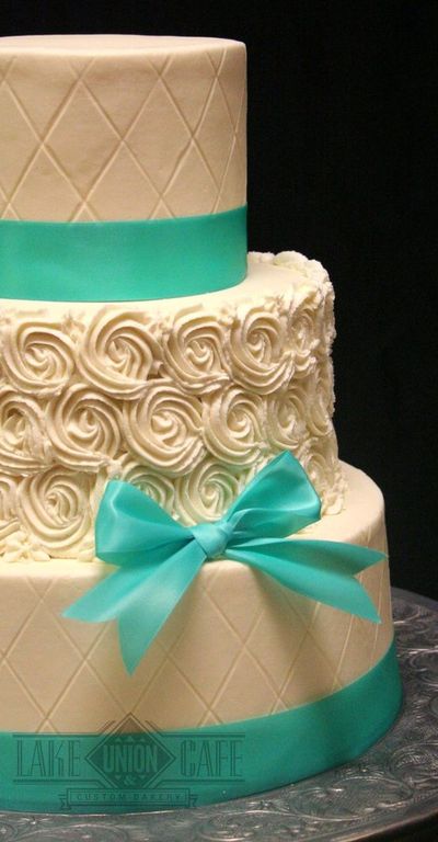 Tiffany Blue Wedding Cakes with Buttercream