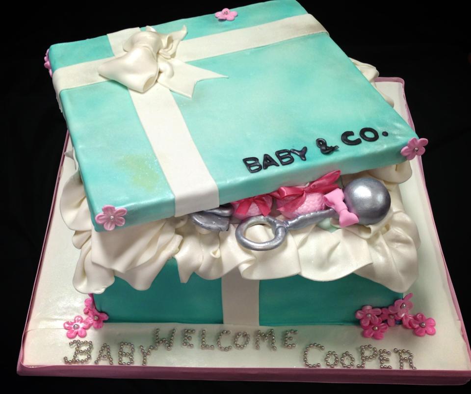 Tiffany Themed Baby Shower Cake