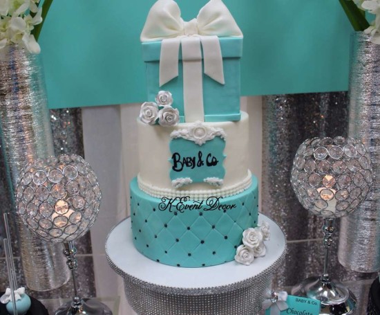 Tiffany Themed Baby Shower Cake