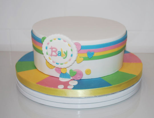 Unisex Baby Shower Cake