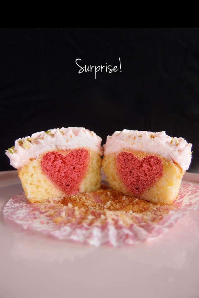 Valentine Surprise Inside Cupcakes