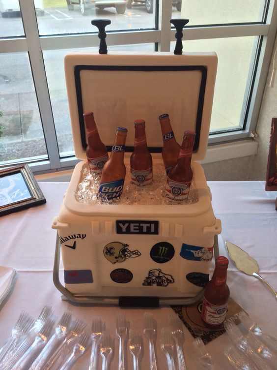 Yeti Cooler Grooms Cake