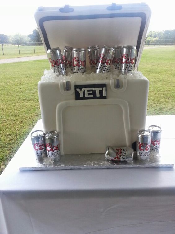 Yeti Cooler Wedding Cake