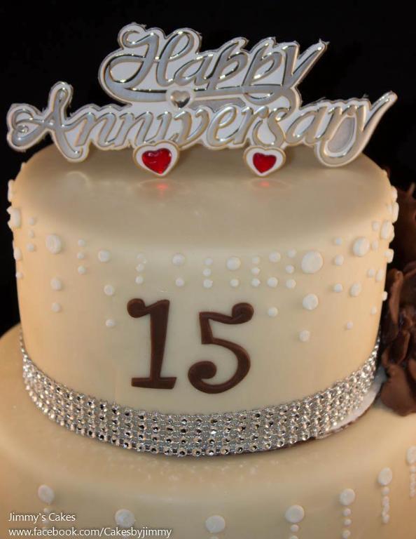 15th Wedding Anniversary Cake