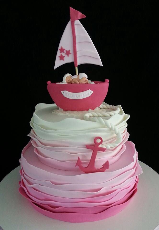 Anchor Baby Shower Cake