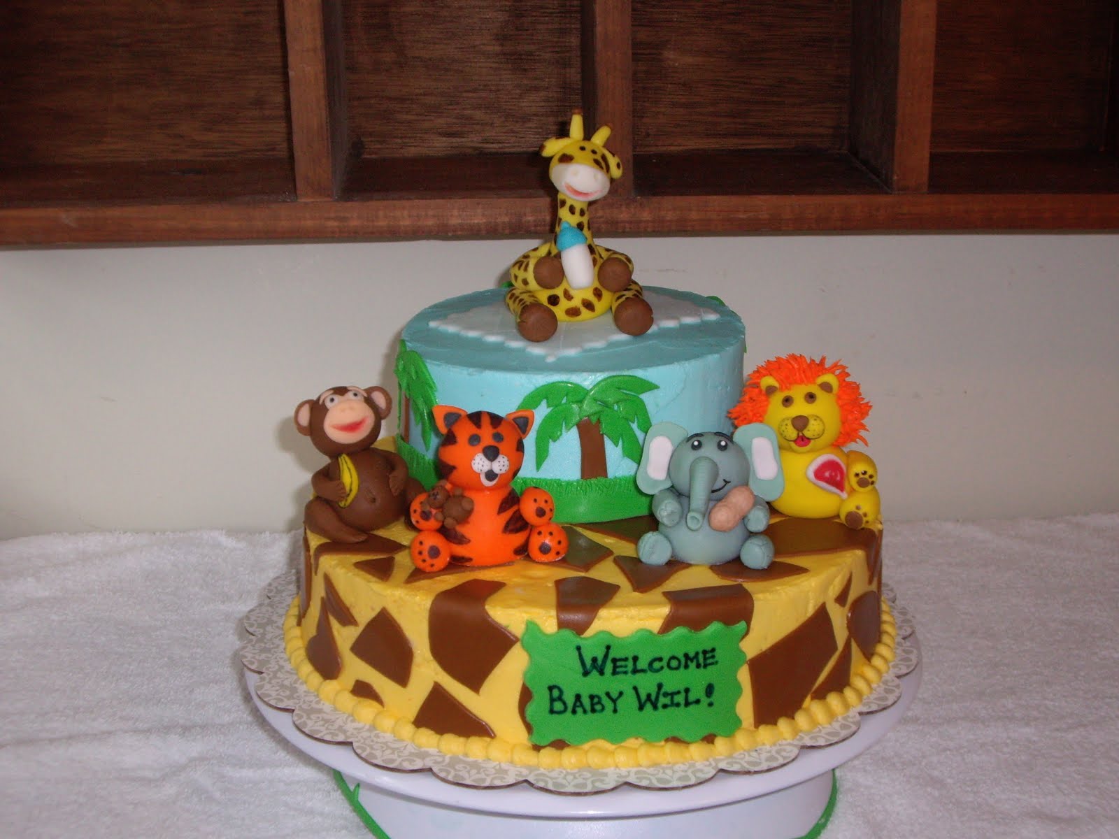 Animal Baby Shower Cake